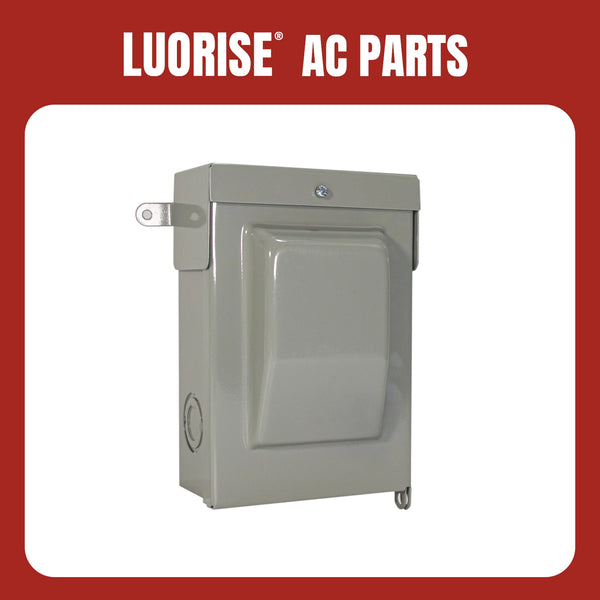 LUORISE Waterproof Enclosed 30 Amp Fused Load Break Isolator Disconnect Switch